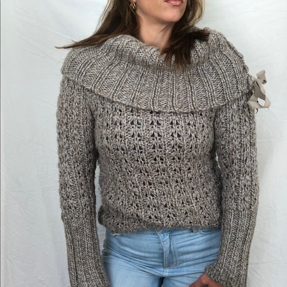 Yansi Fugel Cozy Cowl Ribboned Sweater for Women - Picture 8 of 15